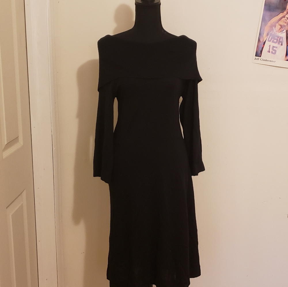 Style and Co Black Cowl Neck Dress